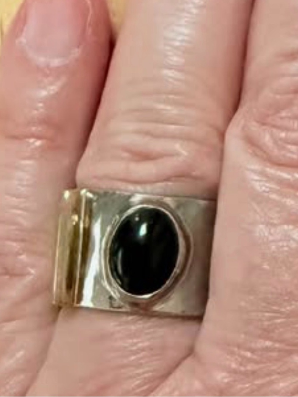Silpada Sterling Silver Black Onyx Oval Statement Ring